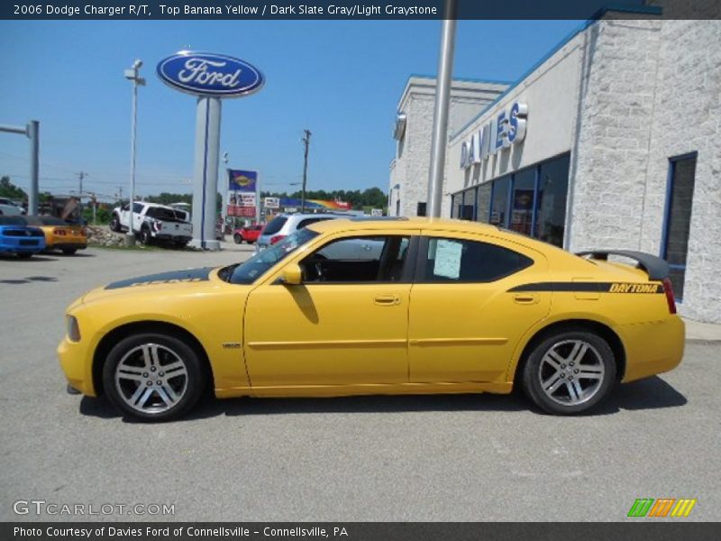 Top Banana Yellow / Dark Slate Gray/Light Graystone 2006 Dodge Charger R/T