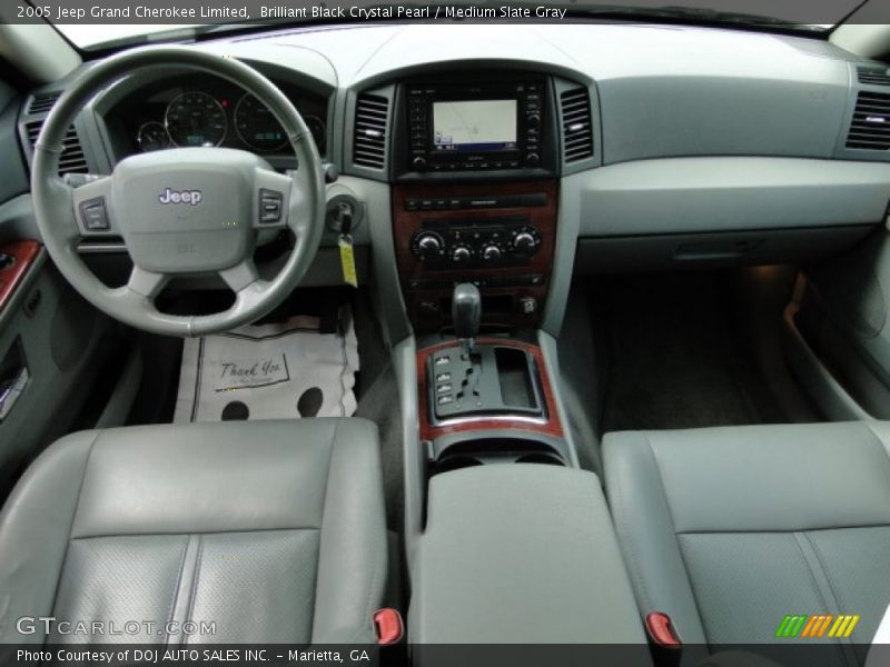 Brilliant Black Crystal Pearl / Medium Slate Gray 2005 Jeep Grand Cherokee Limited
