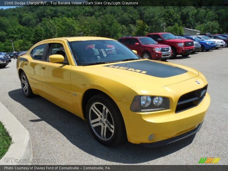 Top Banana Yellow / Dark Slate Gray/Light Graystone 2006 Dodge Charger R/T