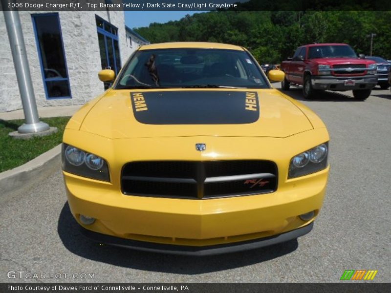 Top Banana Yellow / Dark Slate Gray/Light Graystone 2006 Dodge Charger R/T