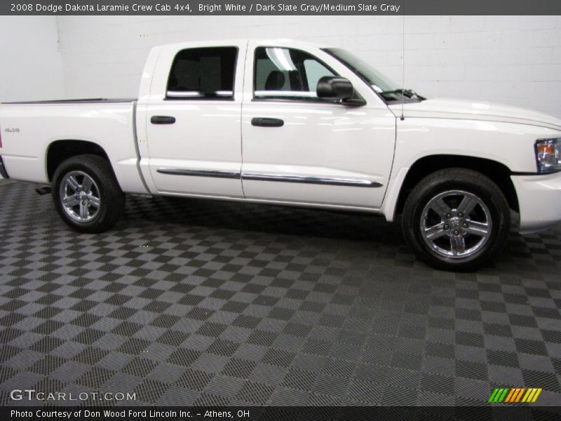 Bright White / Dark Slate Gray/Medium Slate Gray 2008 Dodge Dakota Laramie Crew Cab 4x4
