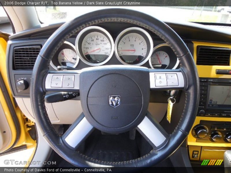Top Banana Yellow / Dark Slate Gray/Light Graystone 2006 Dodge Charger R/T