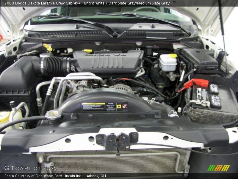 Bright White / Dark Slate Gray/Medium Slate Gray 2008 Dodge Dakota Laramie Crew Cab 4x4
