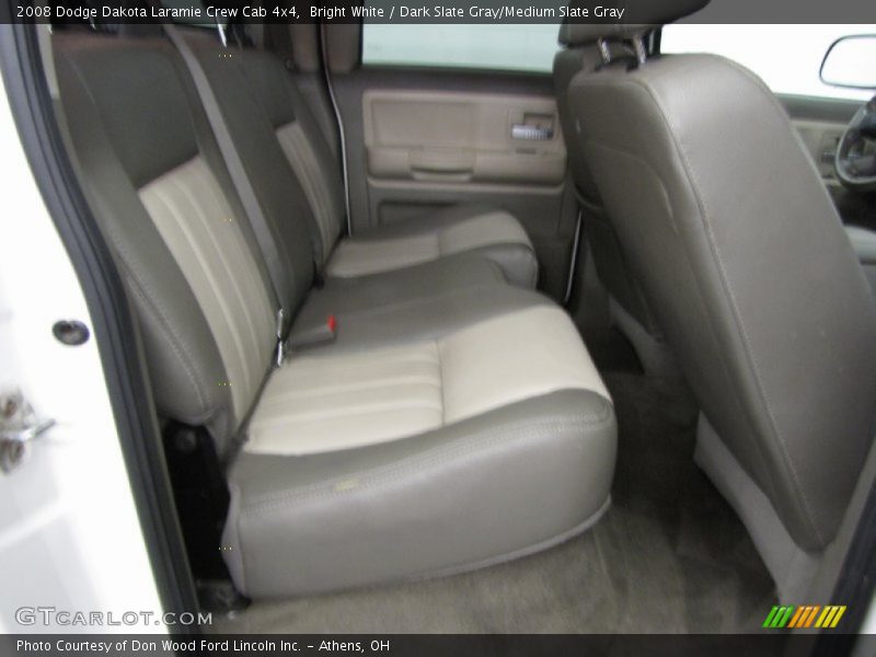 Bright White / Dark Slate Gray/Medium Slate Gray 2008 Dodge Dakota Laramie Crew Cab 4x4