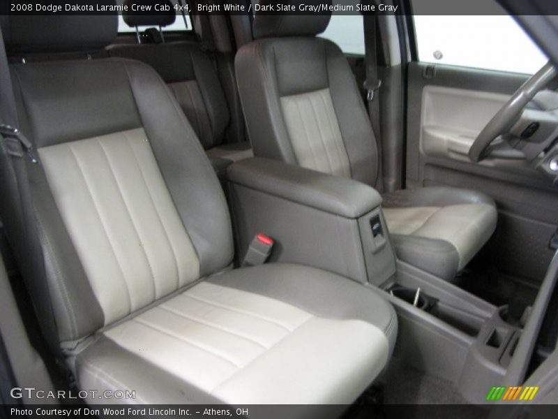 Bright White / Dark Slate Gray/Medium Slate Gray 2008 Dodge Dakota Laramie Crew Cab 4x4
