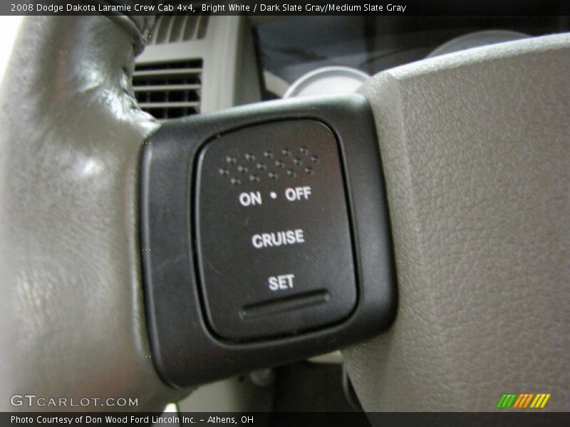 Bright White / Dark Slate Gray/Medium Slate Gray 2008 Dodge Dakota Laramie Crew Cab 4x4