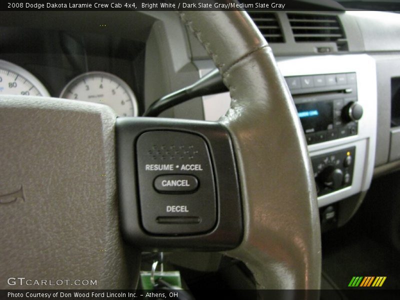 Bright White / Dark Slate Gray/Medium Slate Gray 2008 Dodge Dakota Laramie Crew Cab 4x4