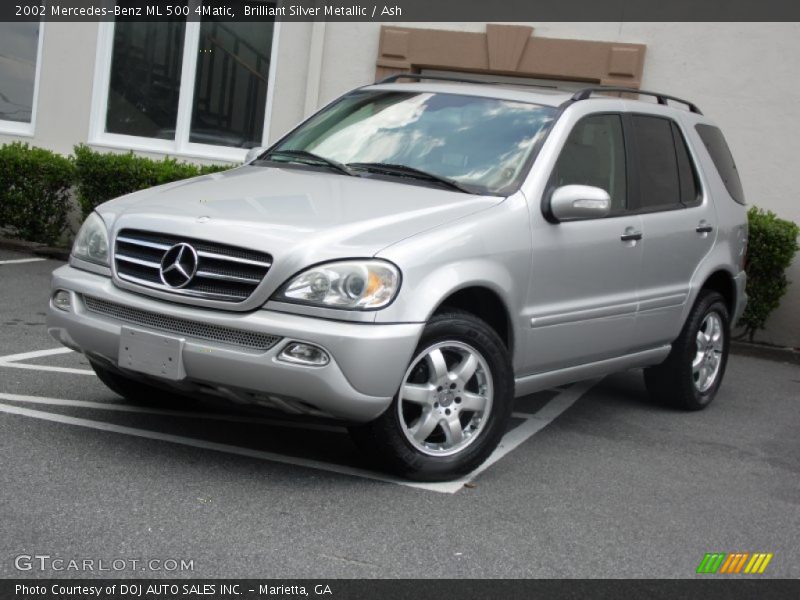 Brilliant Silver Metallic / Ash 2002 Mercedes-Benz ML 500 4Matic