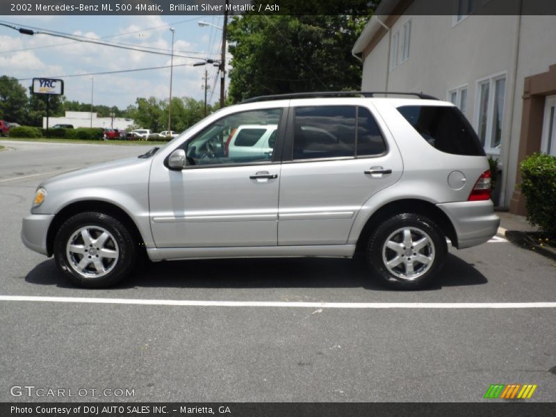 Brilliant Silver Metallic / Ash 2002 Mercedes-Benz ML 500 4Matic