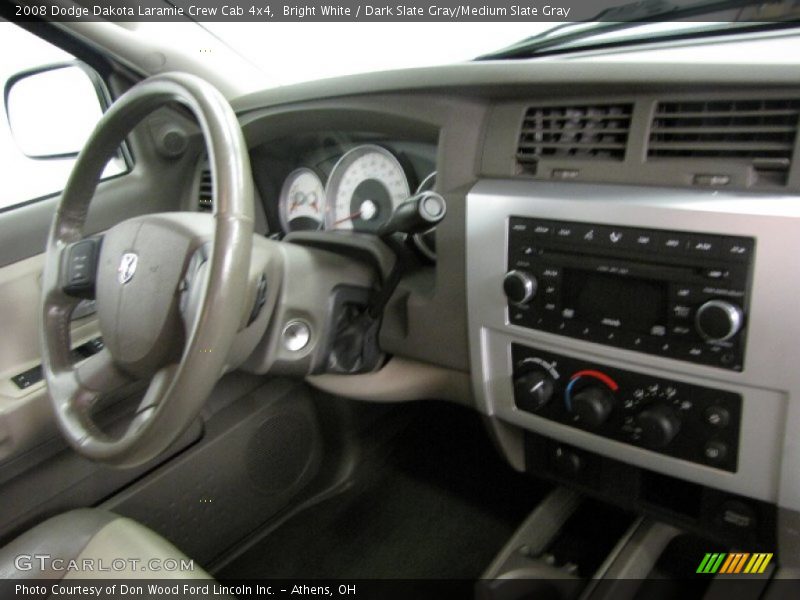 Bright White / Dark Slate Gray/Medium Slate Gray 2008 Dodge Dakota Laramie Crew Cab 4x4