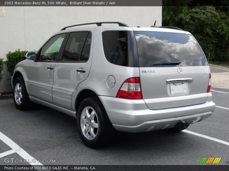 Brilliant Silver Metallic / Ash 2002 Mercedes-Benz ML 500 4Matic