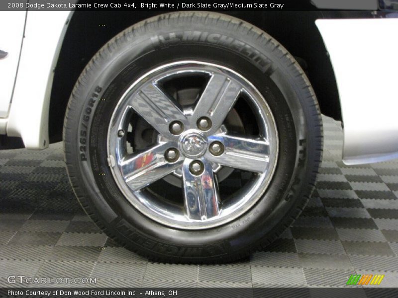 Bright White / Dark Slate Gray/Medium Slate Gray 2008 Dodge Dakota Laramie Crew Cab 4x4