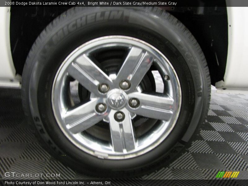 Bright White / Dark Slate Gray/Medium Slate Gray 2008 Dodge Dakota Laramie Crew Cab 4x4