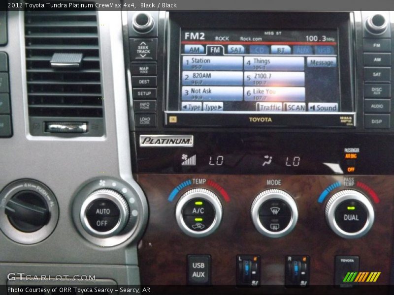 Black / Black 2012 Toyota Tundra Platinum CrewMax 4x4