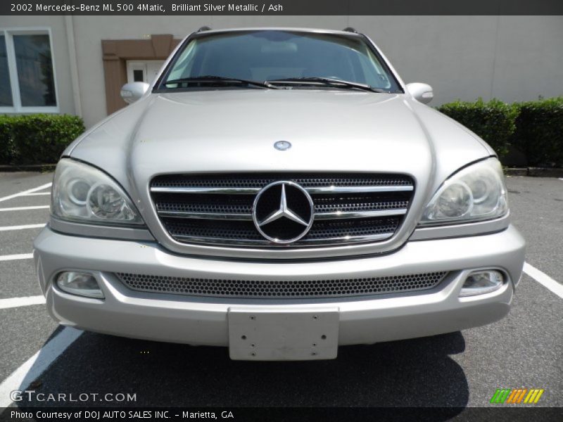 Brilliant Silver Metallic / Ash 2002 Mercedes-Benz ML 500 4Matic
