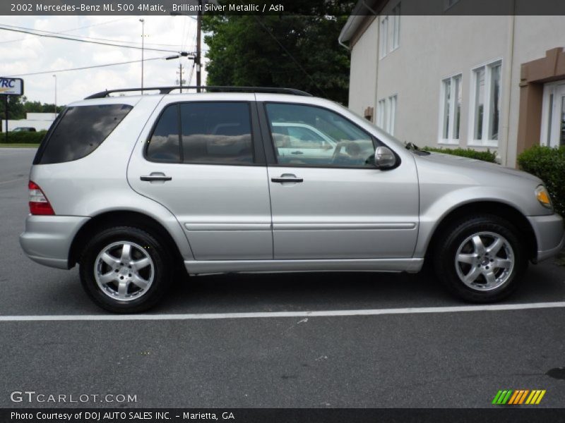Brilliant Silver Metallic / Ash 2002 Mercedes-Benz ML 500 4Matic