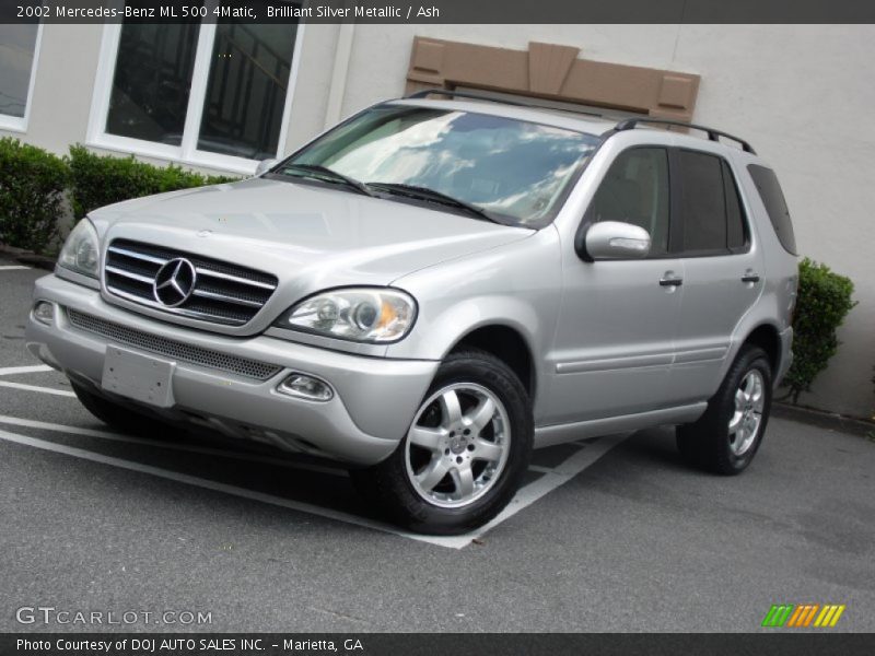 Brilliant Silver Metallic / Ash 2002 Mercedes-Benz ML 500 4Matic