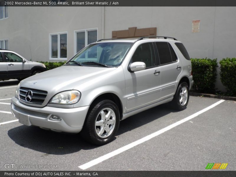 Brilliant Silver Metallic / Ash 2002 Mercedes-Benz ML 500 4Matic
