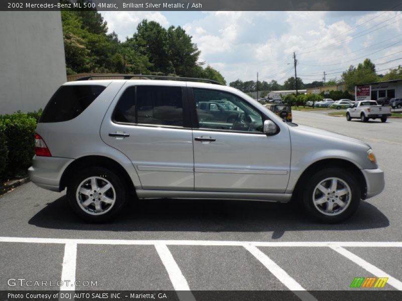 Brilliant Silver Metallic / Ash 2002 Mercedes-Benz ML 500 4Matic