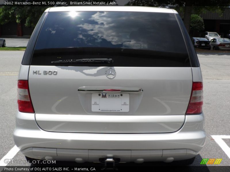 Brilliant Silver Metallic / Ash 2002 Mercedes-Benz ML 500 4Matic
