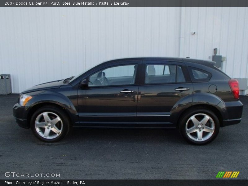 Steel Blue Metallic / Pastel Slate Gray 2007 Dodge Caliber R/T AWD