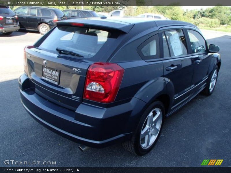 Steel Blue Metallic / Pastel Slate Gray 2007 Dodge Caliber R/T AWD