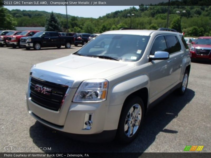 Champagne Silver Metallic / Jet Black 2013 GMC Terrain SLE AWD