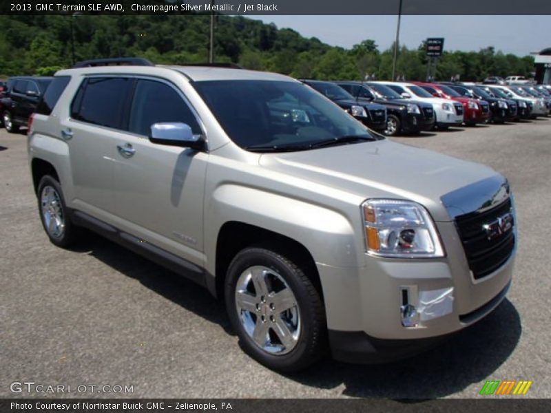 Champagne Silver Metallic / Jet Black 2013 GMC Terrain SLE AWD