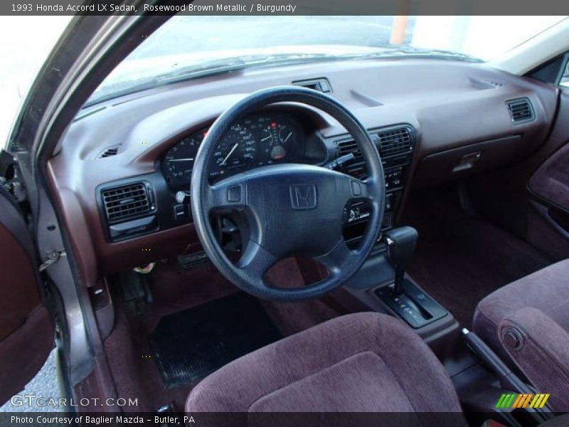 Burgundy Interior - 1993 Accord LX Sedan 