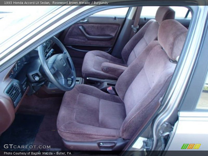 Front Seat of 1993 Accord LX Sedan