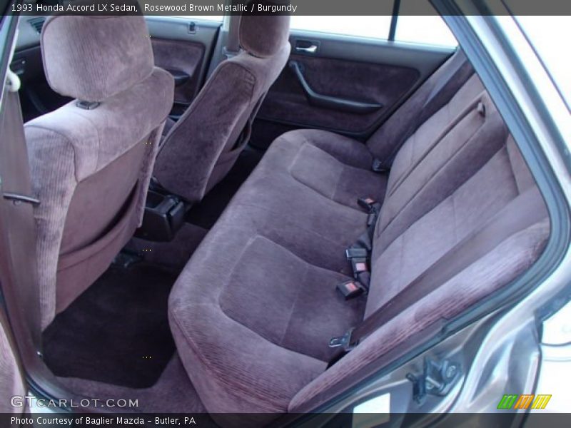 Rear Seat of 1993 Accord LX Sedan