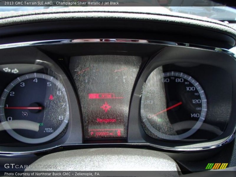 Champagne Silver Metallic / Jet Black 2013 GMC Terrain SLE AWD