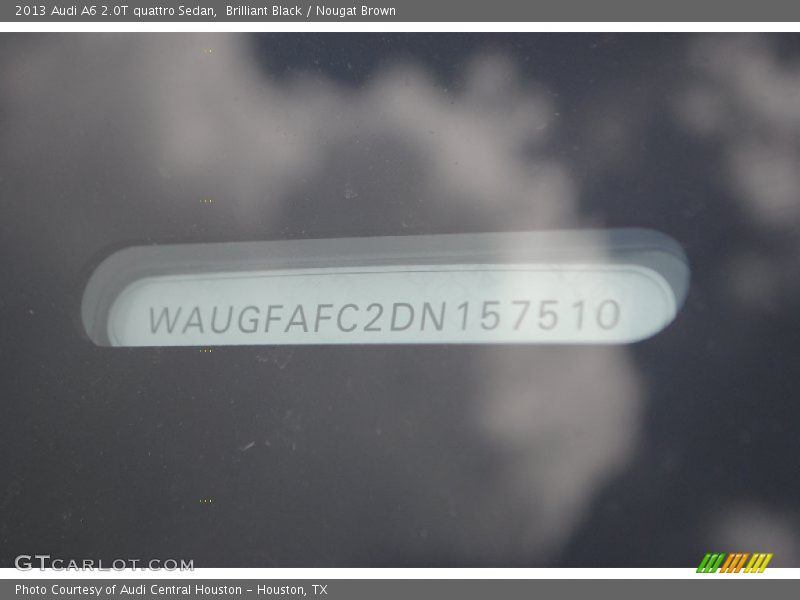 Brilliant Black / Nougat Brown 2013 Audi A6 2.0T quattro Sedan