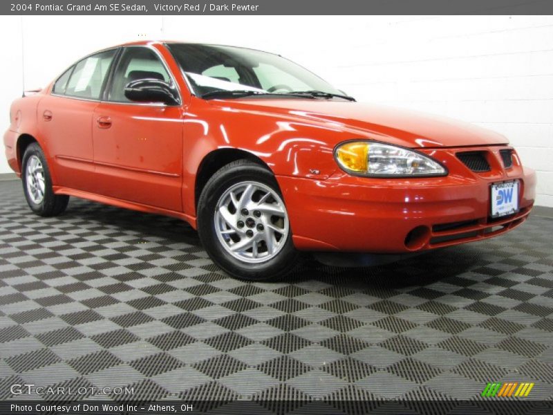 Victory Red / Dark Pewter 2004 Pontiac Grand Am SE Sedan