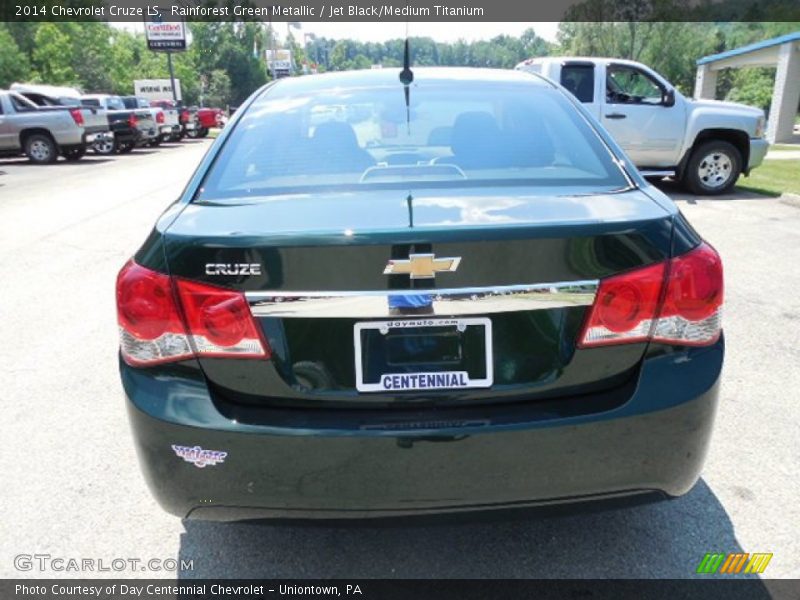 Rainforest Green Metallic / Jet Black/Medium Titanium 2014 Chevrolet Cruze LS