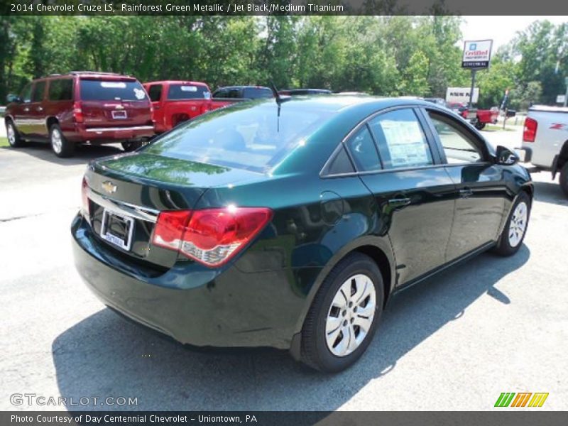 Rainforest Green Metallic / Jet Black/Medium Titanium 2014 Chevrolet Cruze LS