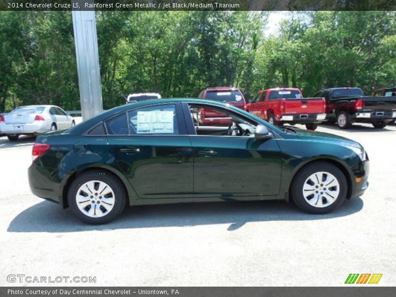 Rainforest Green Metallic / Jet Black/Medium Titanium 2014 Chevrolet Cruze LS