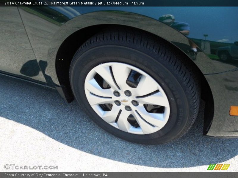 Rainforest Green Metallic / Jet Black/Medium Titanium 2014 Chevrolet Cruze LS