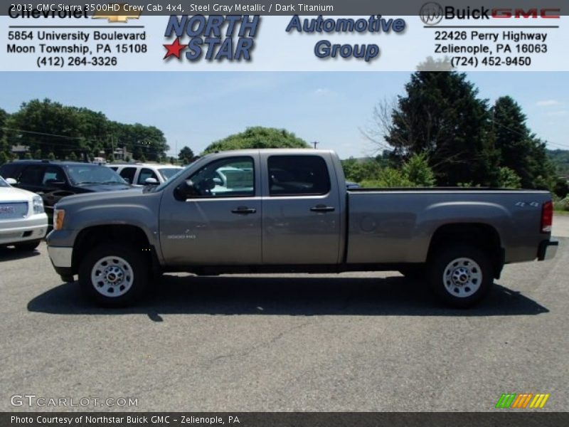 Steel Gray Metallic / Dark Titanium 2013 GMC Sierra 3500HD Crew Cab 4x4
