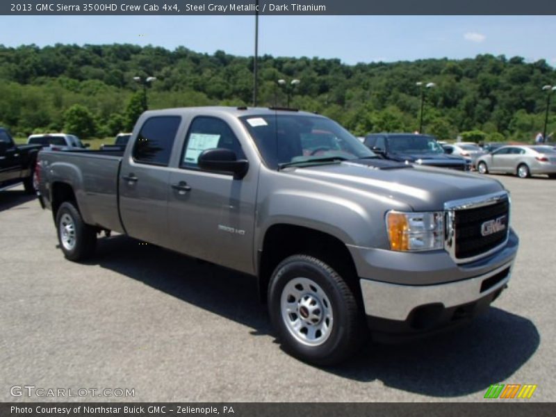 Steel Gray Metallic / Dark Titanium 2013 GMC Sierra 3500HD Crew Cab 4x4