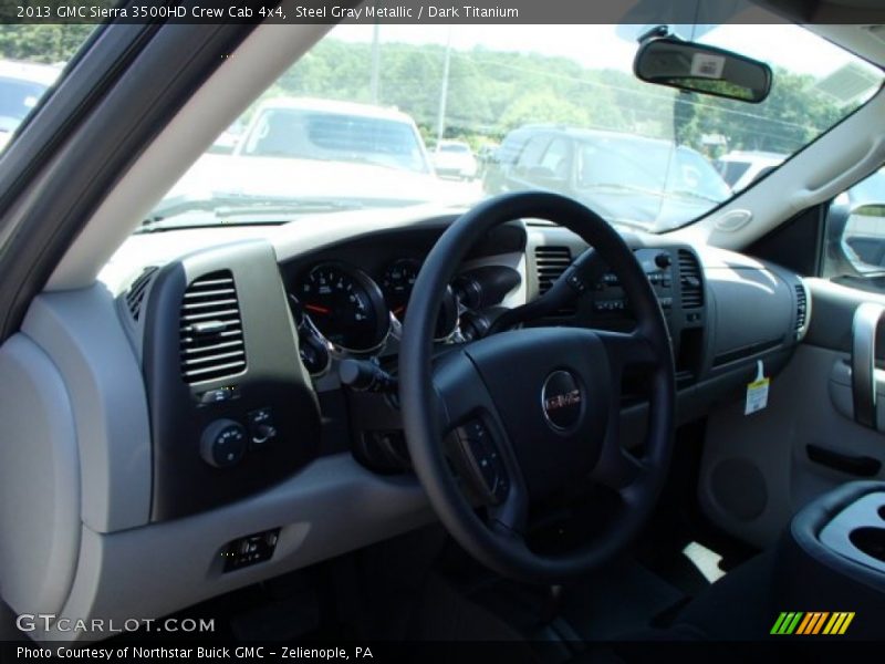 Steel Gray Metallic / Dark Titanium 2013 GMC Sierra 3500HD Crew Cab 4x4