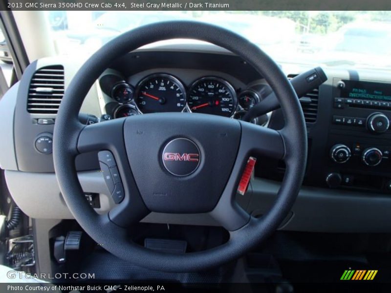 Steel Gray Metallic / Dark Titanium 2013 GMC Sierra 3500HD Crew Cab 4x4
