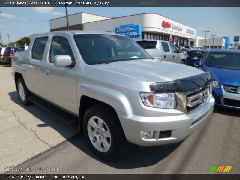 Alabaster Silver Metallic / Gray 2010 Honda Ridgeline RTS