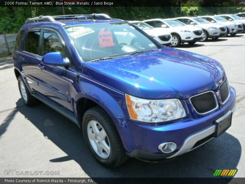 Blue Streak Metallic / Sand Beige 2006 Pontiac Torrent AWD