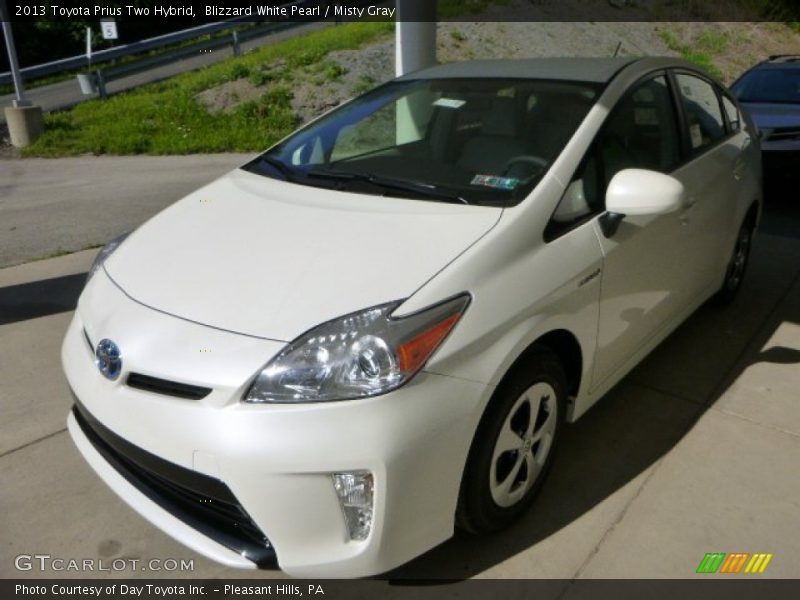 Blizzard White Pearl / Misty Gray 2013 Toyota Prius Two Hybrid