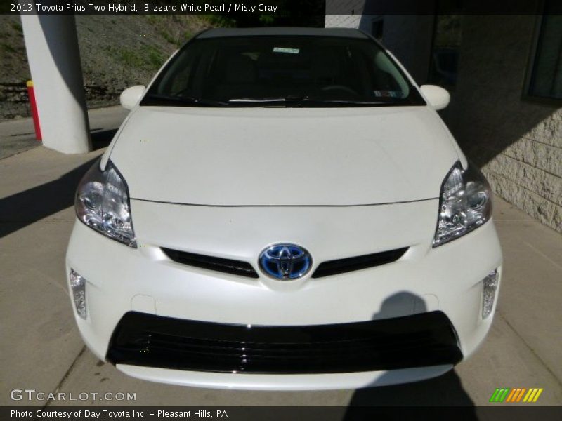 Blizzard White Pearl / Misty Gray 2013 Toyota Prius Two Hybrid
