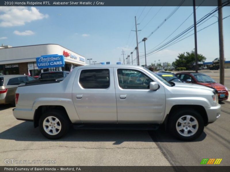 Alabaster Silver Metallic / Gray 2010 Honda Ridgeline RTS