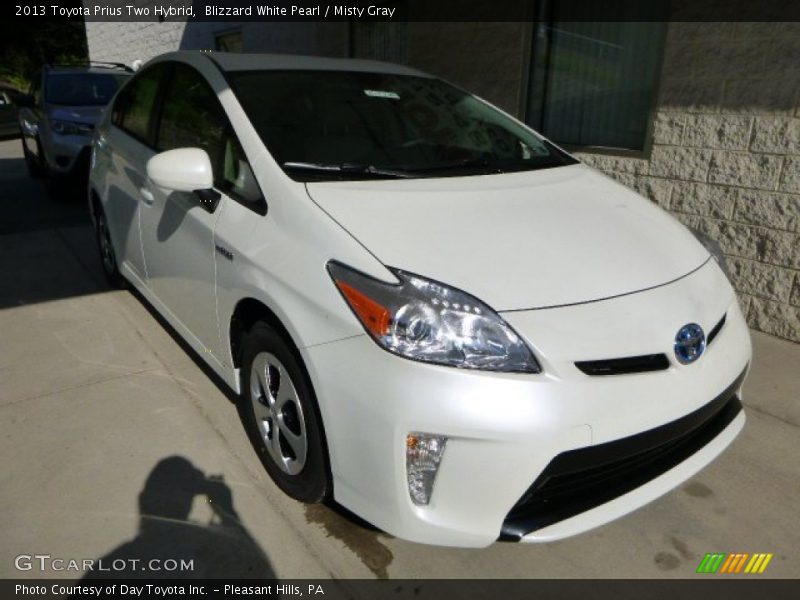 Blizzard White Pearl / Misty Gray 2013 Toyota Prius Two Hybrid