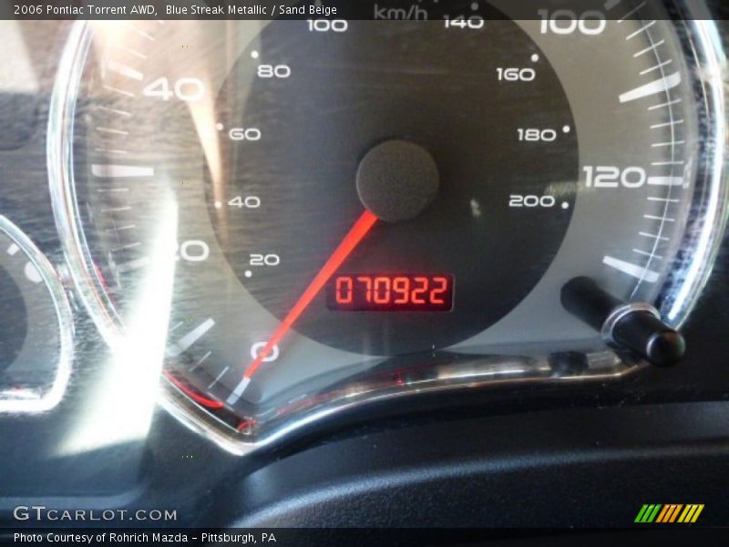 Blue Streak Metallic / Sand Beige 2006 Pontiac Torrent AWD