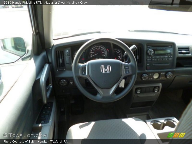 Alabaster Silver Metallic / Gray 2010 Honda Ridgeline RTS
